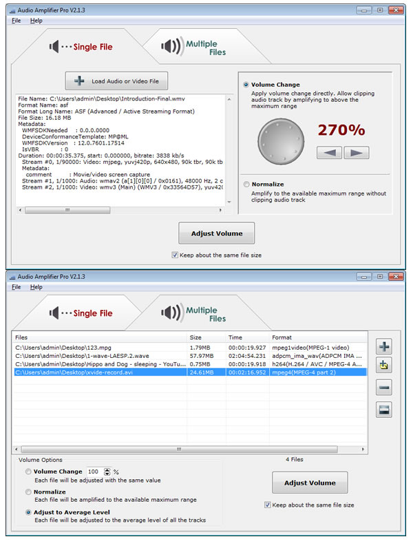 Click to view Audio Amplifier Pro 1.6 screenshot