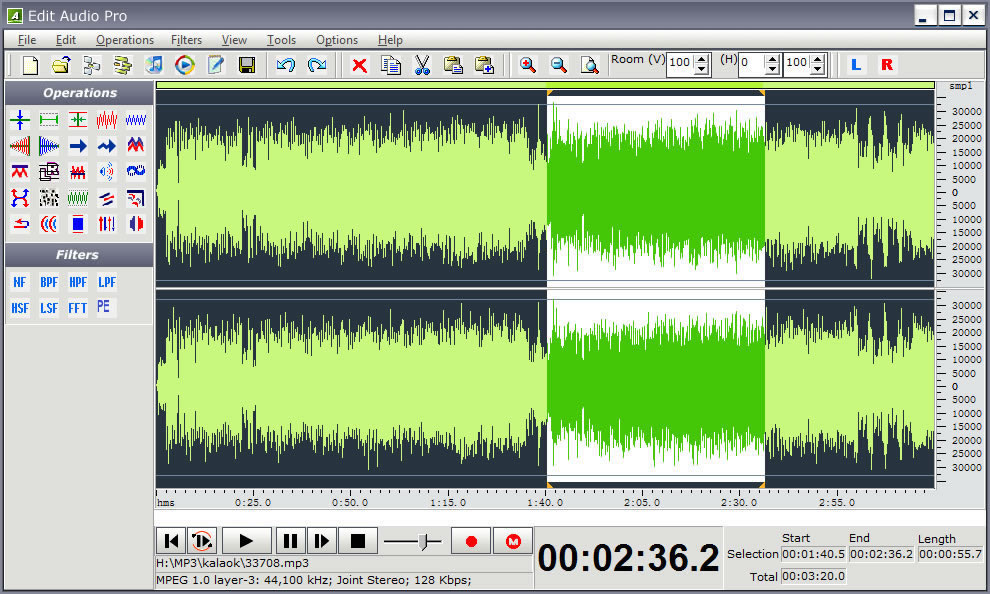 Click to view Edit Audio Pro 11.6 screenshot