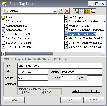 audio sell tag editor